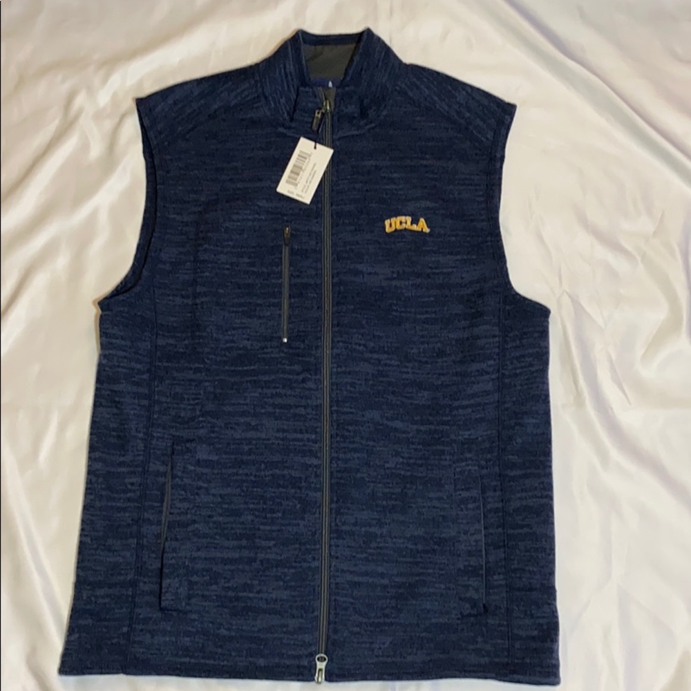 New johnnie-O Official UCLA Heathered Navy Vest
